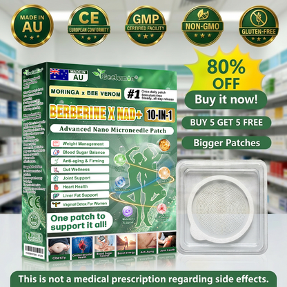 Official AUS Store 🇦🇺  | 🧑‍⚕️🩺 𝐆𝐞𝐞𝐋𝐞𝐦𝐨𝐧® Moringa · Berberine × NAD+ 𝟏𝟎-𝐢𝐧-𝟏 𝐀𝐝𝐯𝐚𝐧𝐜𝐞𝐝 𝐍𝐚𝐧𝐨 𝐌𝐢𝐜𝐫𝐨𝐧𝐞𝐞𝐝𝐥𝐞 𝐏𝐚𝐭𝐜𝐡 — 𝐎𝐧𝐜𝐞 𝐃𝐚𝐢𝐥𝐲, 𝐕𝐢𝐬𝐢𝐛𝐥𝐞 𝐑𝐞𝐬𝐮𝐥𝐭𝐬 𝐢𝐧 𝟕 𝐃𝐚𝐲𝐬